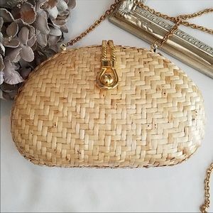 VINTAGE Straw Crossbody/Clutch by Elegance
